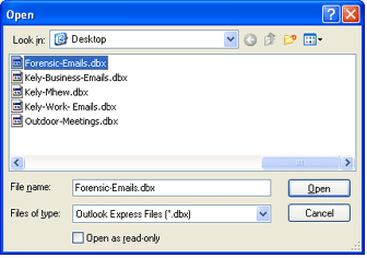 Open DBX file